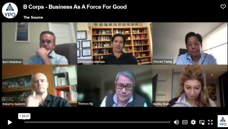 YPO LIve: B Corps – Business As A Force For Good